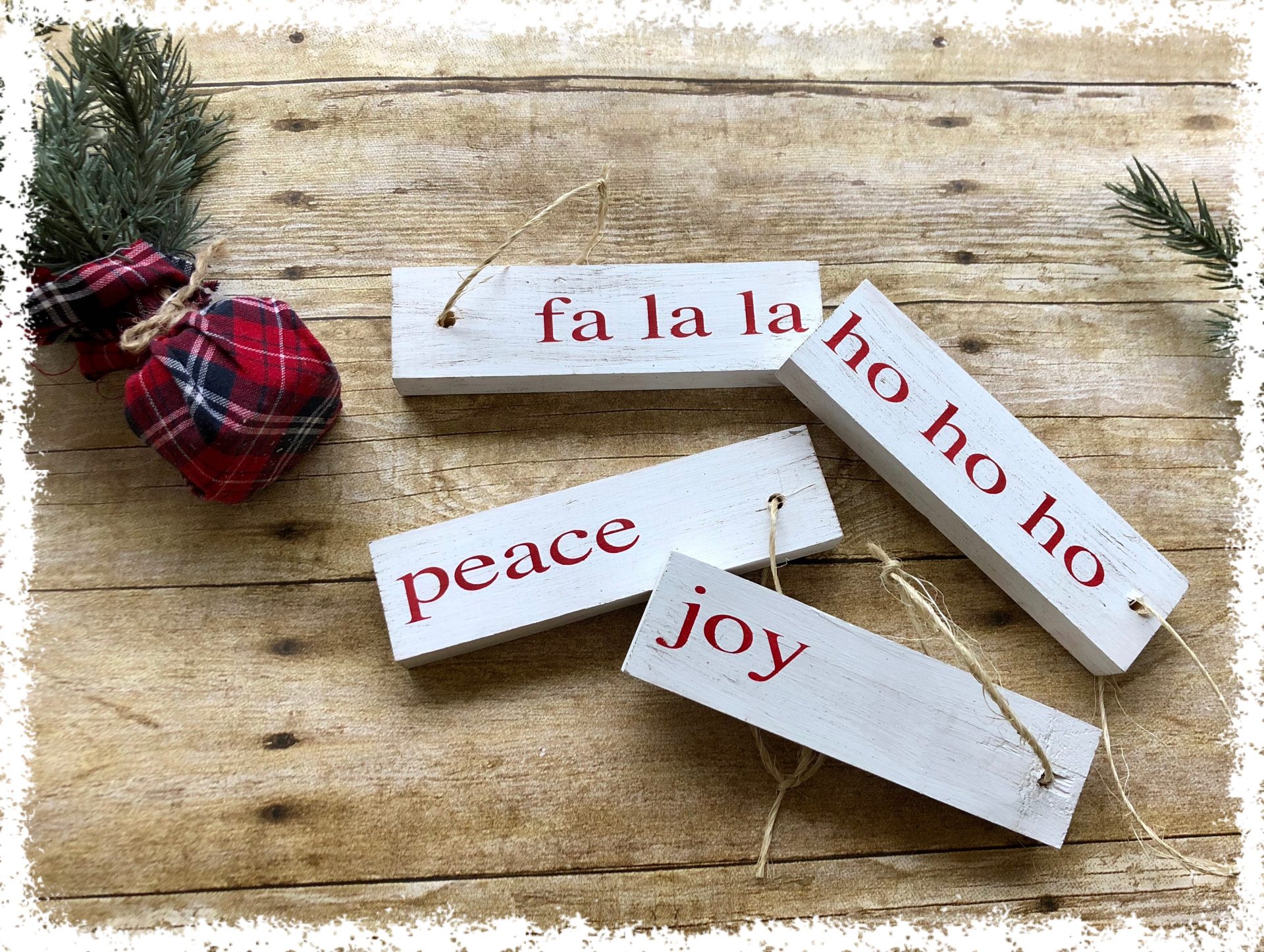 FOUR WOOD BLOCK ORNAMENTS The Crafty Nest DIY