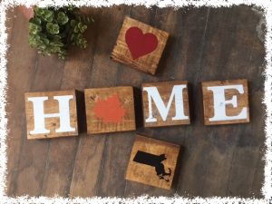 Set of H.O.M.E. Wooden Blocks