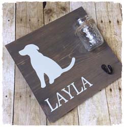 Dog Leash/Treat Plaque  12" x 12" $43