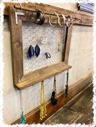 Rustic Jewelry Holder 20.5"x 16.5"  $53