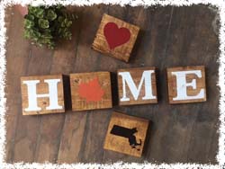 Set of H.O.M.E. Wooden Blocks 5.5 $48