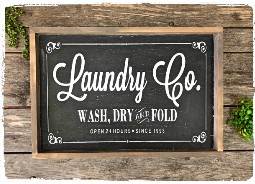 Large Laundry Sign $65