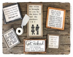 Bathroom Signs Two for $55 or one for $30