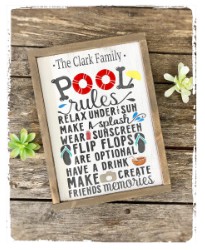 Pool Rules Sign $48