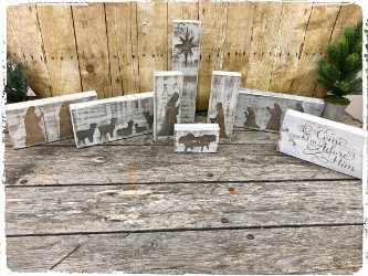 Wooden Nativity Scene- $60.00