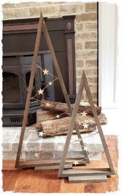 Set of Two Triangle Tree Decor- $48.00