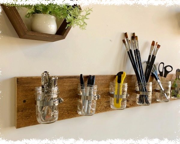 Mason Jar Supply Holder