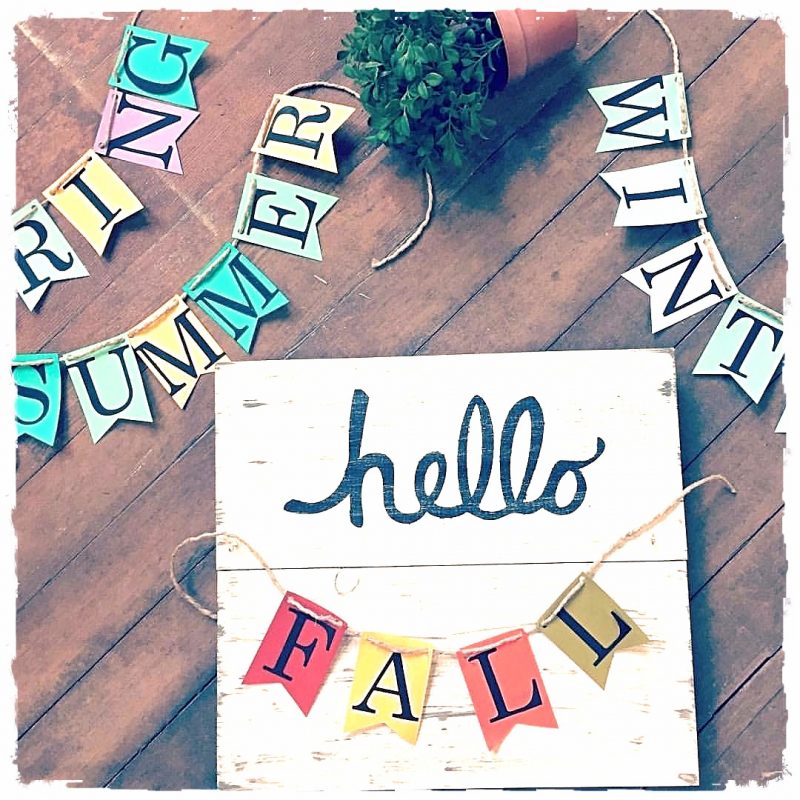 CHANGEABLE WOODEN SIGN HELLO (SPRING, SUMMER, FALL, WINTER) – The ...