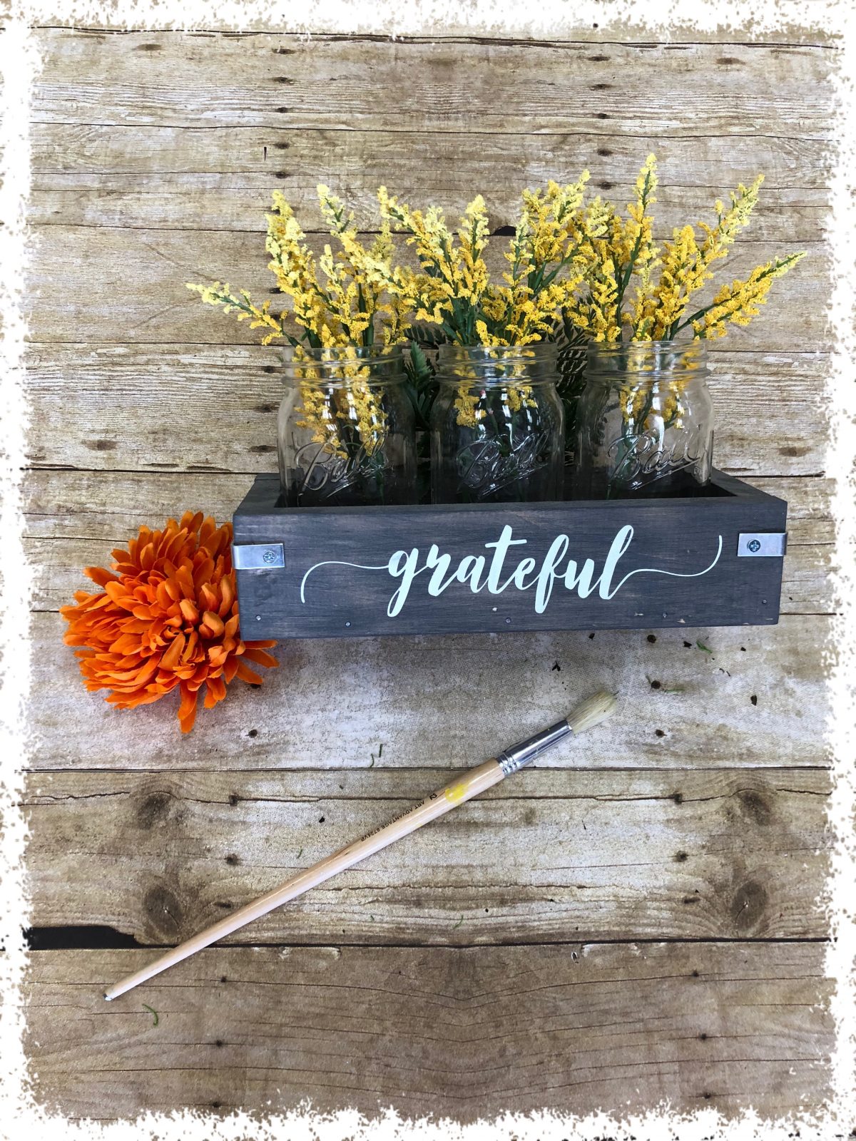 Mason Jar/Wooden Centerpiece