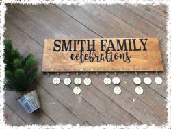 Custom Family Celebration Plaque 24"x7.5" $52