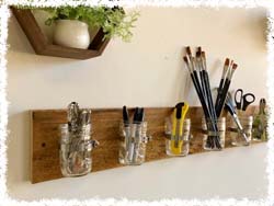 Mason Jar Supply Holder $35(3 Jars) $42(5 Jars) $47(7 Jars)