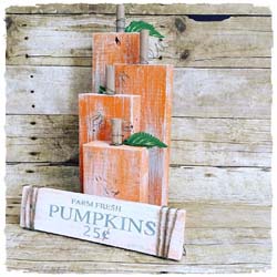 Wood Pumpkins and Fall Sign $48