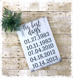 Best Days Sign 12" x 16" $48.00