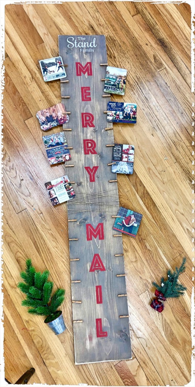 MERRY MAIL HOLIDAY CARD HOLDER (6ft) The Crafty Nest DIY