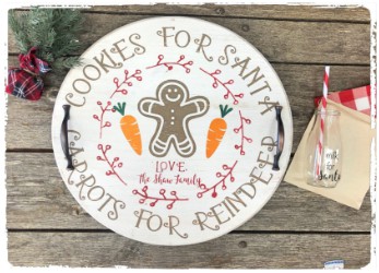 Cookies for Santa Tray and Milk Jug -$50.00